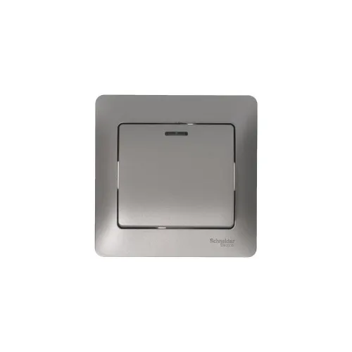 Выключатель 1-кл. СП Glossa 10А IP20 (сх. 1а) 10AX с подсветкой механизм платина SE GSL001213 фото 5