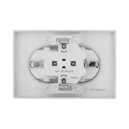 Розетка 2-м СП Эпика 16А с заземл. без защ. шторок с рамкой механизм алюм. EKF UP1-SOA-210 фото 4