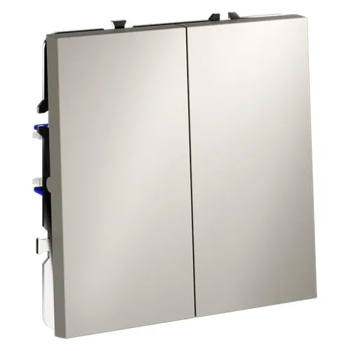 Переключатель проходной 2-кл. СП S70 10А механизм кашемир Voltum VLS020303 фото 3