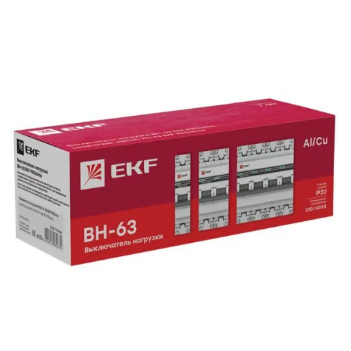 Выключатель нагрузки 3п 40А ВН-63 PROxima EKF SL63-3-40-pro фото 3