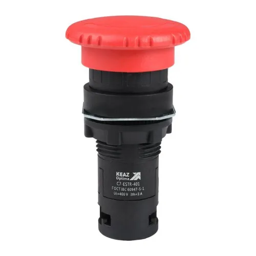 Кнопка аварийного останова OptiSignal Compact D22 С7-ESTR-401 красн. 1НЗ XB7ES542P КЭАЗ 362129