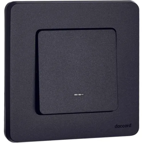 Выключатель 1-кл. Inspiria 10А IP20 250В 10AX с подсветкой/индикацией механизм антрацит IEK 673613 фото 4