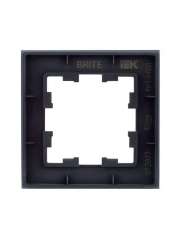 Рамка 1-м BRITE РУ-1-2-БрД стекло дым. IEK BR-M12-G-K30 фото 4