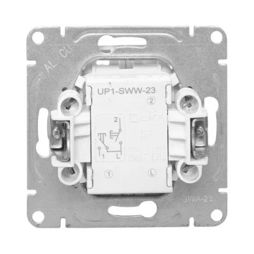 Выключатель кнопочный 2-кл. СП Эпика механизм алюм. EKF UP1-SWA-23 фото 6