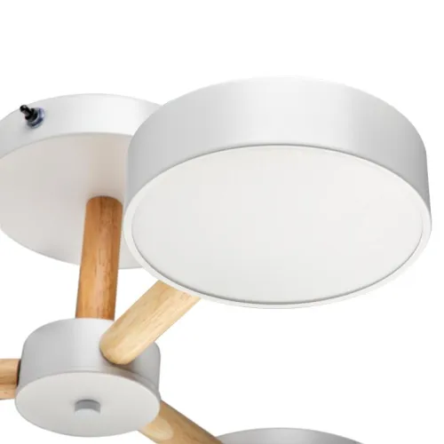 Люстра светодиодная SCANDIA 45Вт 2700К/4200К/6400К 580х160мм 17кв.м ДУ 3 режима диммир. бел./дерево Ritter 51589 4 фото 8