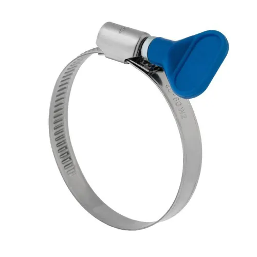 Хомут червячный 32-50/9-0.7мм с ключом нержавеющая сталь W2 (уп.50шт) Rexant 07-0732-1