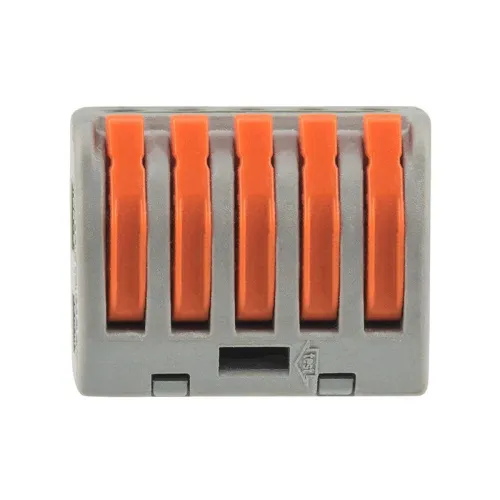 Клемма строительно-монтажная СМК 222-415 5-проводная 0.08-2.5/4кв.мм сер. (уп.40шт) Rexant 07-5255-4 фото 2