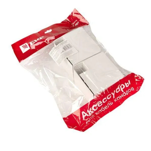 Поворот на 90град. 60х60 бел. Plast PROxima (уп.4шт) EKF abw-60-60x4 фото 4