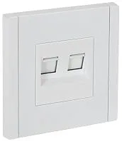Розетка 2-м RJ11+RJ45 кат.5E FORTE&PIANO FP235 бел. IEK FP-KT20-O-1-K01