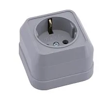 Розетка ОП IP20 с заземл. сер. Makel 45008