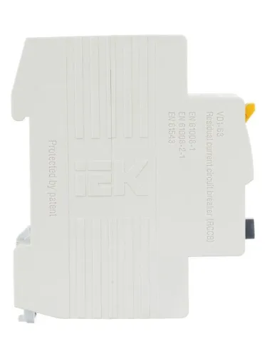 Выключатель дифференциального тока (УЗО) 2п 63А 100мА тип AC ВД1-63 KARAT IEK MDV10-2-063-100 фото 7