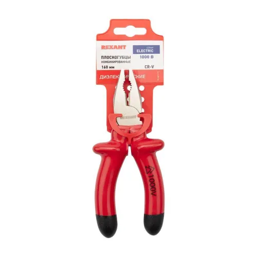 Плоскогубцы комбинированные 160мм диэлектрические до 1000В Rexant 12-4611-3 фото 3