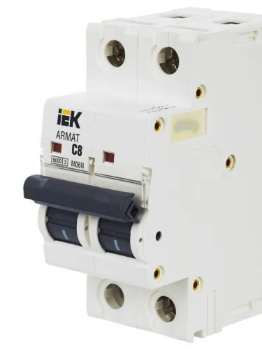 Выключатель автоматический модульный 2п C 8А M06N ARMAT IEK AR-M06N-2-C008 фото 4