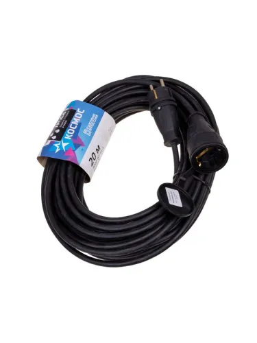 Удлинитель-шнур 1х20м 16А IP44 250В 4кВт оранж. каучук КГ 3х2.5 УХз16 Россия КОСМОС YSHKsm20m-1g(16A)KG