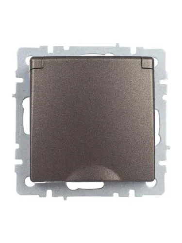 Розетка BRITE РСбш10-3-44-БрТБ 16А IP44 с заземл. защ. шторки с крышкой механизм бронза IEK BR-R16-16-44-K45 фото 5
