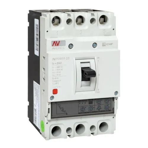 Выключатель автоматический 3п 250А 50кА AV POWER-2/3 ETU2.0 AVERES EKF mccb-23-250-2.0-av