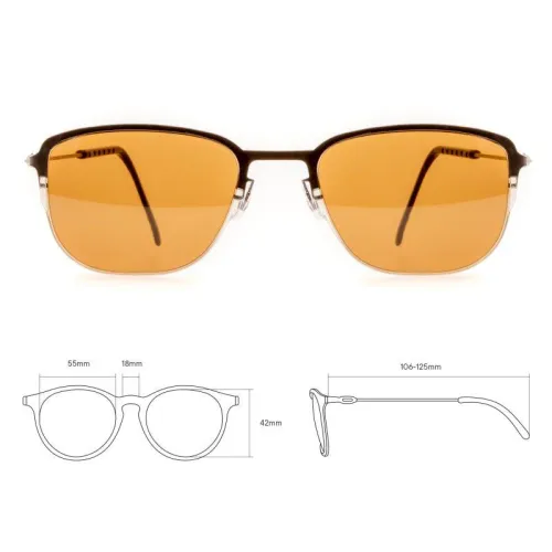 Очки солнцезащитные модель 19 титан с корич. линзами черн. DKC TCSKSF56010002 фото 4