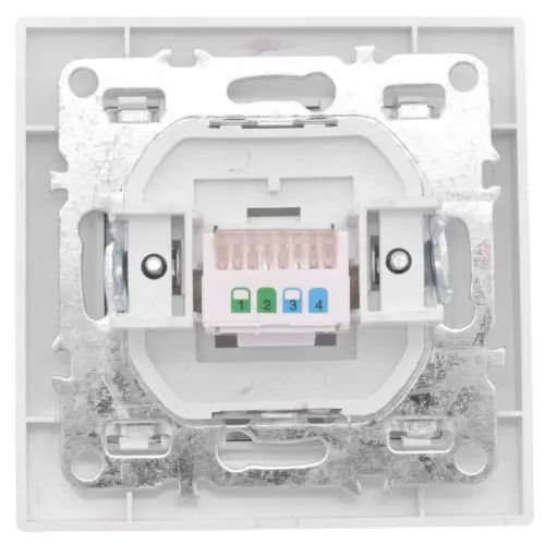 Розетка компьютерная 1-м СП Минск RJ45 бел. Basic EKF ERK01-035-10 фото 5