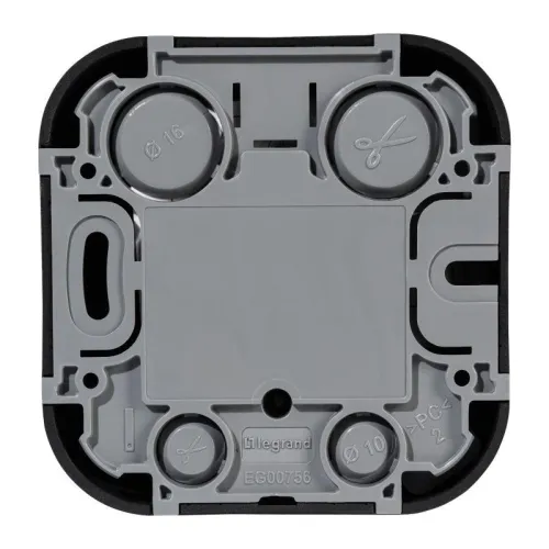 Розетка компьютерная 1-м ОП Quteo RJ45 кат.5E UTP черн. матов. Leg 782480 фото 3