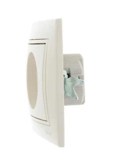 Розетка 1-м СП Mira 16А IP20 без заземл. со вставкой керамика крем. LEZARD 701-0303-121 фото 5