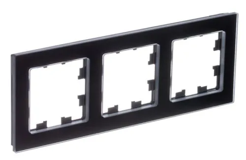 Рамка 3-м AtlasDesign Nature натур. стекло черн. SE ATN361003