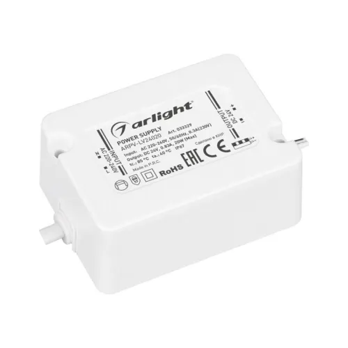 Блок питания ARPV-LV24020 24В 0.83А 20Вт IP67 пластик Arlight 033329