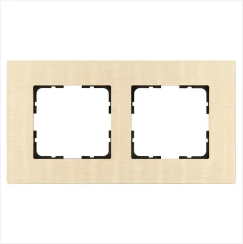 Рамка 2-м G-Metal метал. алюм. шампань Champagne Gold Jasmart G1002AG