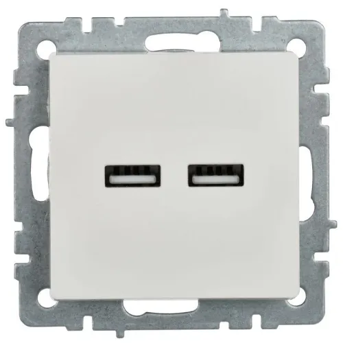 Розетка BRITE USB A+A 3.1А РЮ10-1-БрБ механизм бел. IEK BR-U21-D31-K01 фото 2