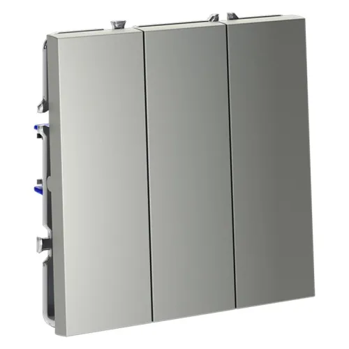 Выключатель 3-кл. СП S70 10А механизм сталь Voltum VLS030105 фото 2