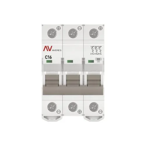 Выключатель автоматический 3п C 16А 10кА AV-10 DC AVERES EKF mcb10-DC-3-16C-av фото 3