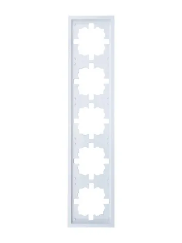 Рамка 5-мест. горизонт. ZIMA бел. LEZARD 704-0200-150