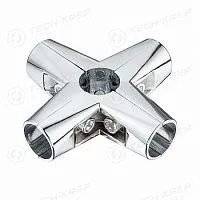 Соединитель 5-ти труб хром (уп.1шт) Tech-Krep/Zitar 127454