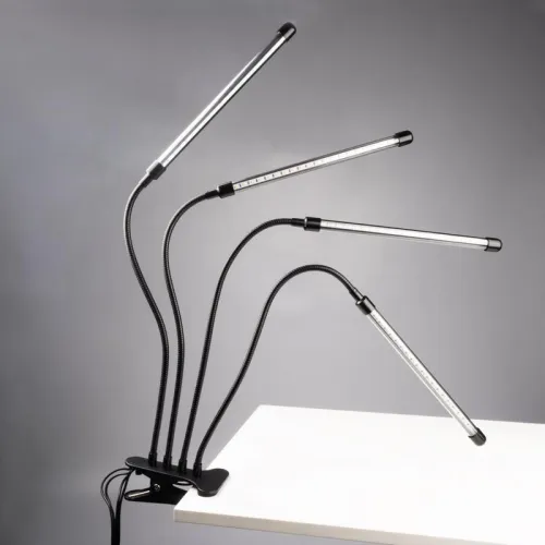 Светильник светодиодный «КРИСТАЛЛ» CTL2-USB-bl Agro для растений спектр 4 плафона по 10Вт на прищепке пульт на шнуре IP40 красн./син. ФАZА 5068810 фото 5