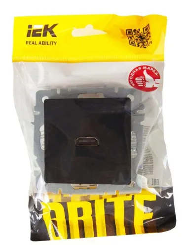 Розетка СП BRITE HDMI РHDMI-0-БрЧ механизм черн. IEK BR-H10-K02 фото 4