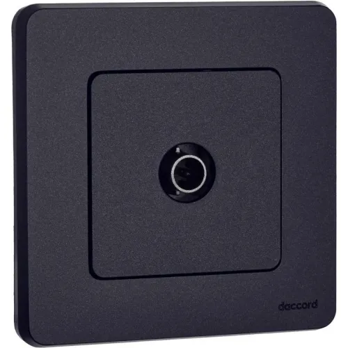 Розетка телевизионная TV Inspiria 2дБ 0-2400мГц с топологией "звезда" механизм антрацит IEK 673853 фото 6