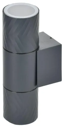 Светильник 5108 2хGU10 IP65 уличный настенный сер. IEK LT-UBU0-5108-GU10-2-K03