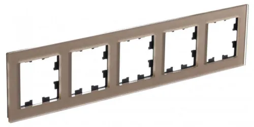 Рамка 5-м AtlasDesign Nature органич. стекло шампань SE ATN320505