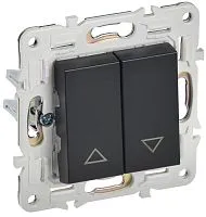 Выключатель жалюзи SKANDY 10А SK-V12Bl черн. IEK SK-V15-0-10-K02