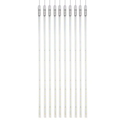 Гирлянда светодиодная "Тающие сосульки" 10шт х 50см шаг 100см 600LED тепл. бел. 24В провод каучук бел. соединяется Neon-Night 256-423 фото 2