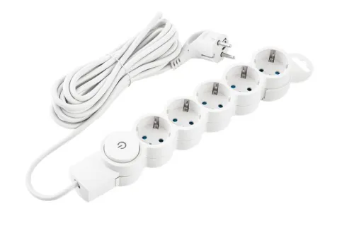 Фильтр сетевой 5х5м с/з со шторками с выкл. 2200Вт 10А бел. Duwi 32577 2 фото 3