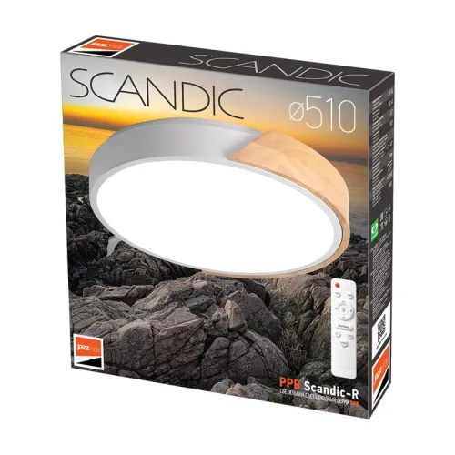 Светильник светодиодный декоративный PPB Scandic-R DIM 90Вт 3000-6500К IP20 настенно-потолочный бытовой диммир. GR/W JazzWay 5037151 фото 4