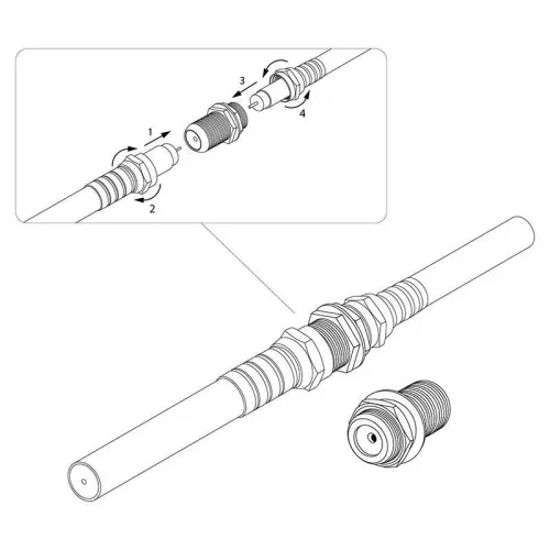 Переходник антенный гнездо F-гнездо F бочка блист. Rexant 06-0020-A фото 5