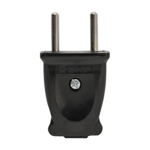 Вилка плоская 10А 250В без заземл. черн. PROxima EKF AVP10-30-rpl фото 5