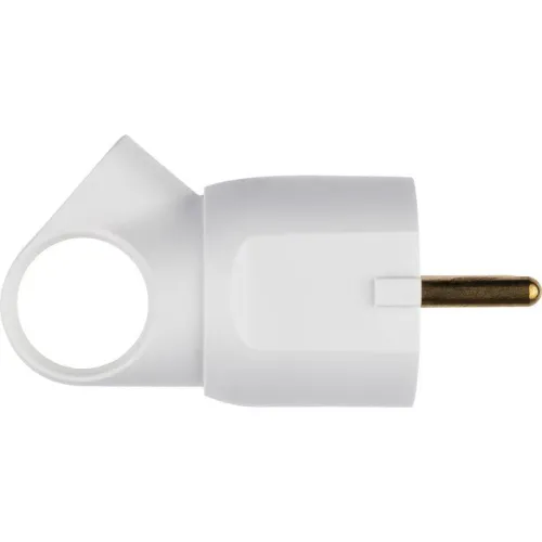 Вилка электрич. каб. Helium 16А 2P+E прямая с кольцом бел. Leg 050190 фото 2