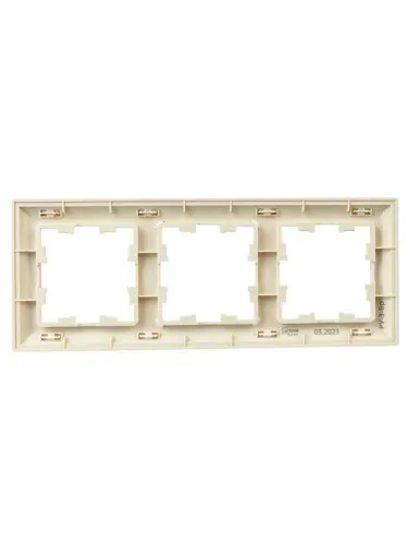 Рамка 3-м BRITE РУ-3-Бр беж./жемчуж. IEK BR-M32-12-1-K10 фото 4