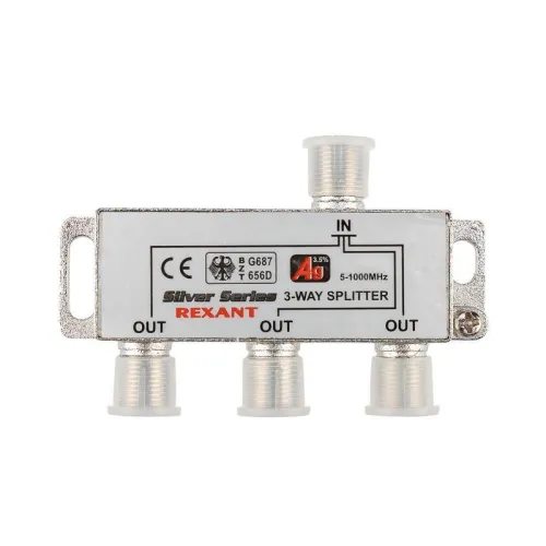 Делитель ТВ "краб" х3+4шт F "BOX" 5-1000 МГц "Silver" Rexant 05-6102 фото 11