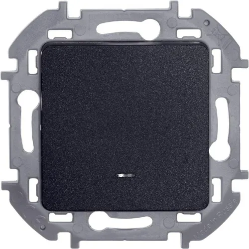 Выключатель 1-кл. Inspiria 10А IP20 250В 10AX с подсветкой/индикацией механизм антрацит IEK 673613 фото 2