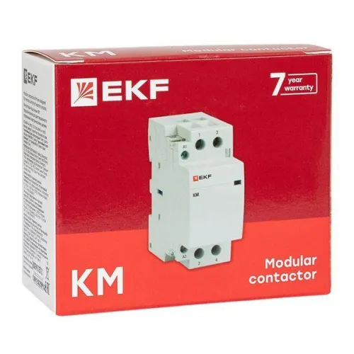 Контактор модульный КМ 40А NО+NC (2 мод.) EKF km-2-40-11 фото 3