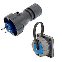 Набор розетка настенная фланцевая + вилка 16А IP68 Rexant 111-013-124