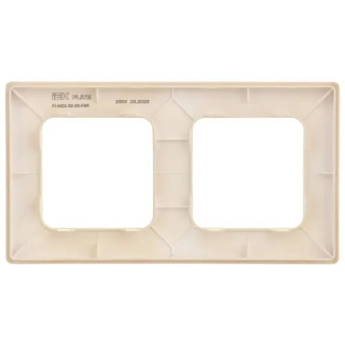 Рамка 2-м СП FLITE РУ-2-К-ФлСл сливочный IEK FI-M22-32-20-K86 фото 2